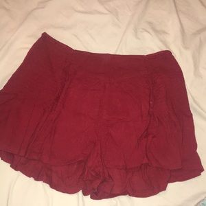 Burgundy skort